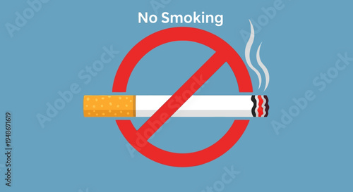 No Smoking Warning Sign Cigarette Prohibited.