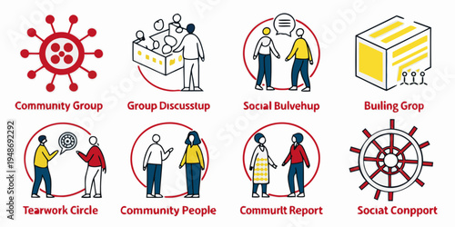 icons illustrating various covid-19 prevention methods Vector