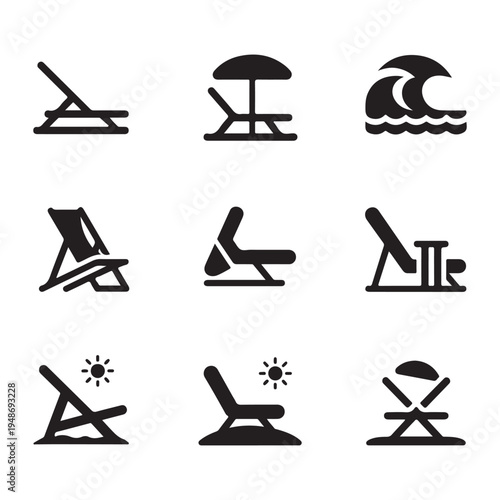 Beach and Summer Icons Set