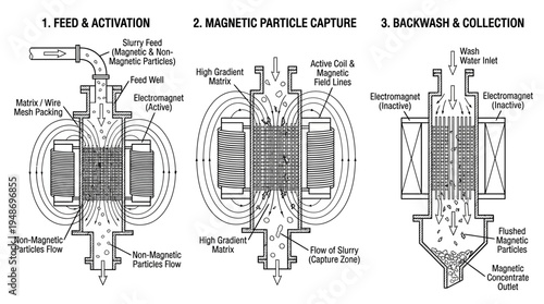 Magnetic Separation Process Schematic