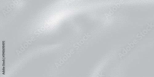 Abstract micro-particle field, dotted clusters shaping smooth luminous paths across a light gray background.