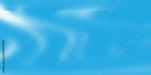 Soft blue dotted texture pattern, abstract flowing light trails made from dense vector particles.