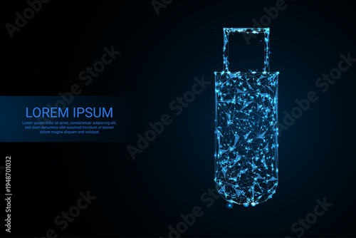Futuristic USB Flash Drive Wireframe