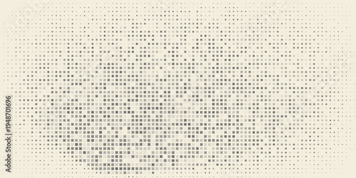 Vintage beige halftone paper texture. Retro craft ecru wallpaper with speckles, flecks, particles. Light cream grunge grain overlay background. Dirty dotted specked canvas material backdrop. Vector