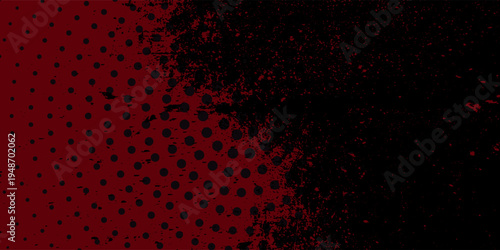 Red halftone dots blue color pattern gradient grunge texture background. Dot pop art comic sport style vector illustration. Eps10