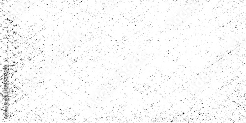 Seamless abstract polka dot pattern. Black hand drawn drip points isolated on white background. Stone texture, ink blots stain, grain, paint splash, spray effect. Vector grunge splattered illustration