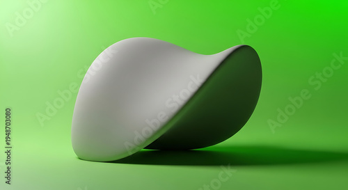 White on green background curved smooth