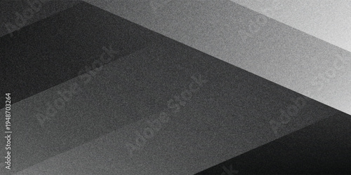 Modern black white abstract background. Minimal. Gradient. Dark grey banner with geometric shapes, lines, stripes, triangles. Design. Futuristic. Cut paper or metal effect.vector eps10