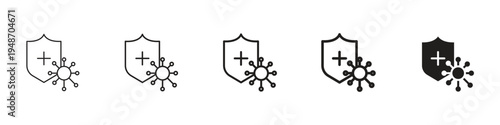 Shield virus icon