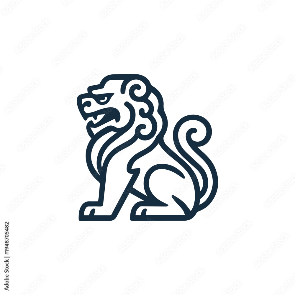 Fototapeta premium Japanese Lion Logo