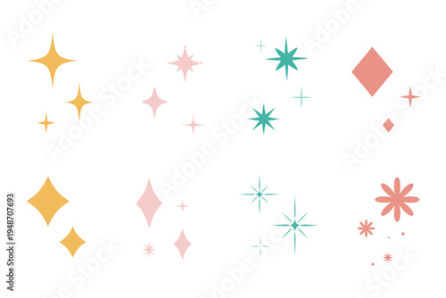 キラキラのバリエーションセット｜パステルカラー