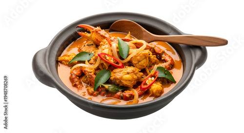 Thai Red Curry with Chicken and Basil.