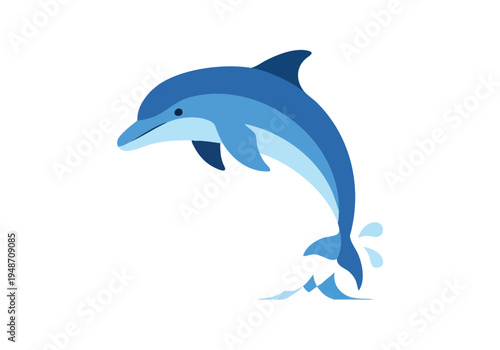 Leaping Blue Dolphin Illustration A Symbol of Joy and Freedom in the Ocean