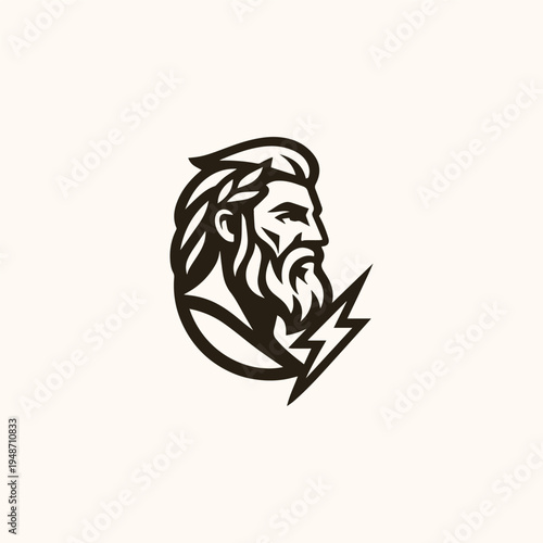 Zeus God of Thunder Logo
