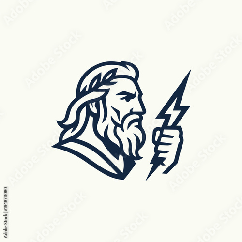 Zeus God of Thunder Logo