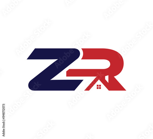 Logo initial Vector Real Estate / Realty ZR