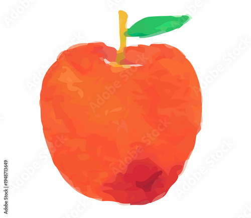 りんごのイラスト｜リンゴ 果物 フルーツ 食べ物 水彩風 ナチュラル
