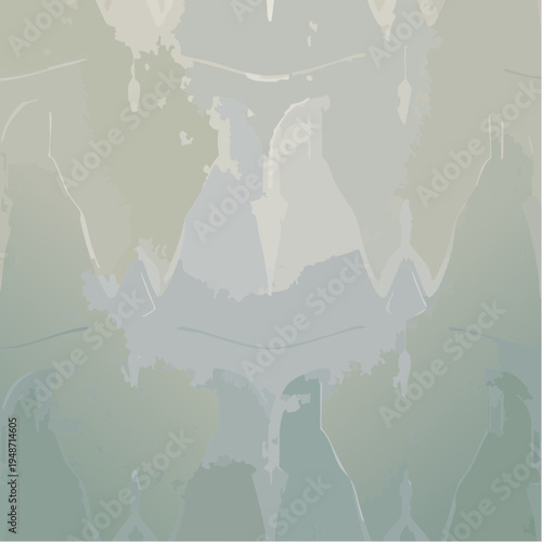 Abstract Rorschach inkblot test with symmetrical white shapes.