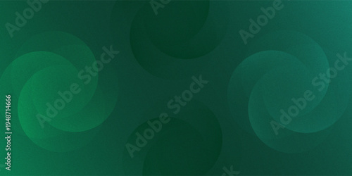 Overlapping Green Circles with Gradient Background, Abstract Des