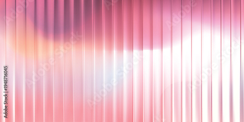 Warm pink coral vertical stripes abstract background with soft glowing gradient