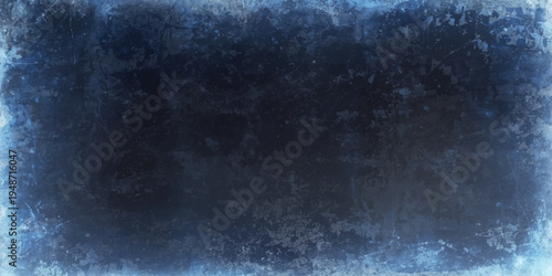 A dark blue grunge sky background features a textured storm cloud pattern with smoky black fog and old paper wall aesthetics for a moody design backdrop