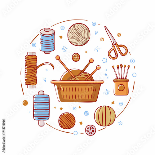 Cozy Craft Corner A collection of knitting, sewing and crafting supplies for handmade creations