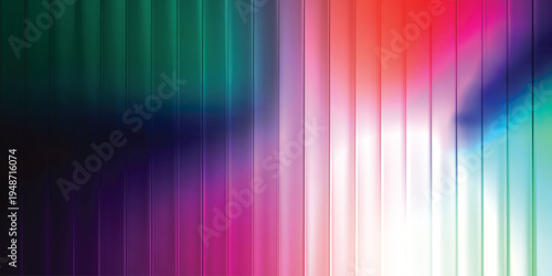 Dark to bright multicolor vertical stripes abstract gradient background with glowing light