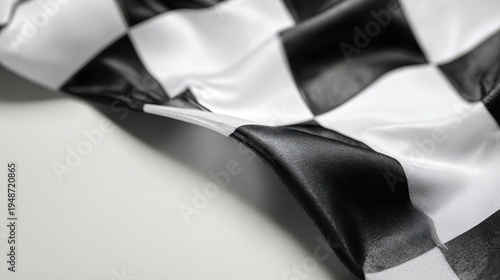 Wallpaper Mural The checkered flag draped in satin texture symbolizing victory and racing celebration Torontodigital.ca
