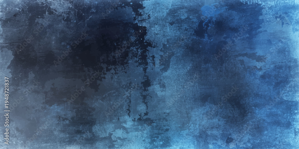 Obraz premium An abstract blue grunge background merges dark storm clouds and misty textures with a smoky night sky pattern for a moody nature backdrop