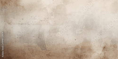 Stained and aged parchment texture with a vintage grunge wall pattern creates a dirty antique brown paper backdrop for retro surface designs