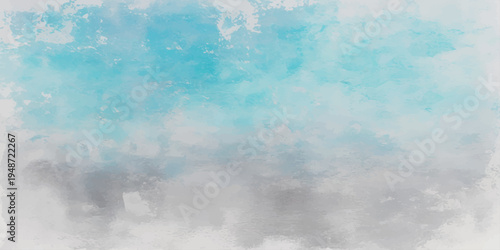 Abstract watercolor sky and grunge background with fluffy white clouds in a beautiful blue summer heaven with bright sunlight