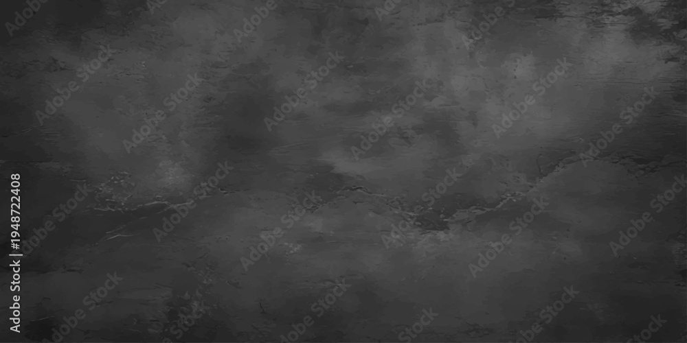 Fototapeta premium A dark old grunge wall texture background with black scratches and a gray mist of smoke drifting through a dark storm sky pattern