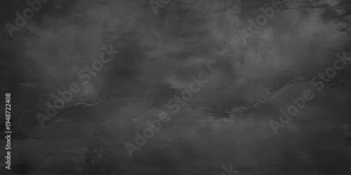 A dark old grunge wall texture background with black scratches and a gray mist of smoke drifting through a dark storm sky pattern