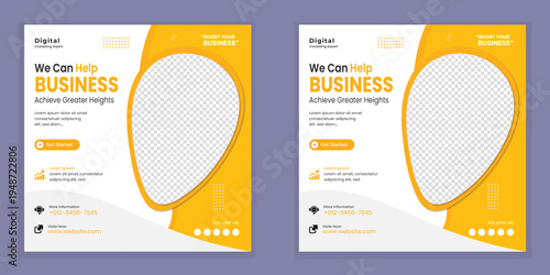 Digital Marketing Agency Corporate Business Square Instagram Social Media Flyer Template