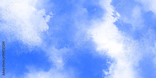 Abstract blue sky Watercolor background, Illustration, texture for design. Natural and cloudy fresh blue sky background, shiny and soft sky blue watercolor Blue watercolor background for your design,