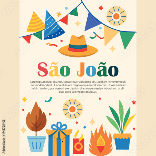 Sao joao festival celebration poster