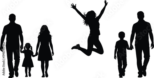 Large collection of black musical silhouettes featuring guitarists, singers, drummers, pianists, and orchestral musicians performing on a white background,