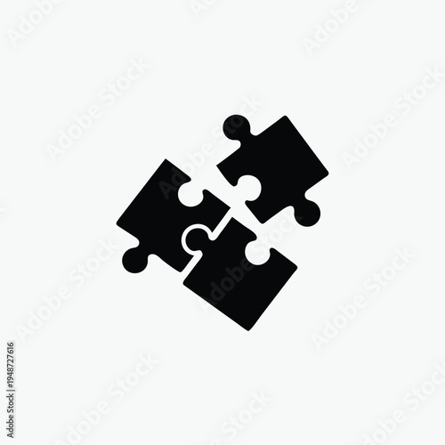 puzzel vector icon silhoutte vector template.