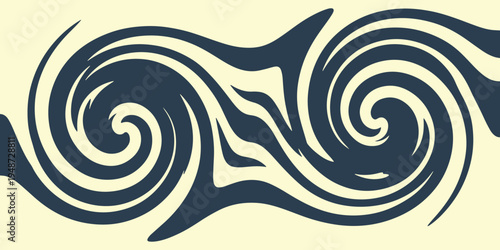 swirl,navy,cream background flat design for elegant wallpaper vector graphic for luxury interior