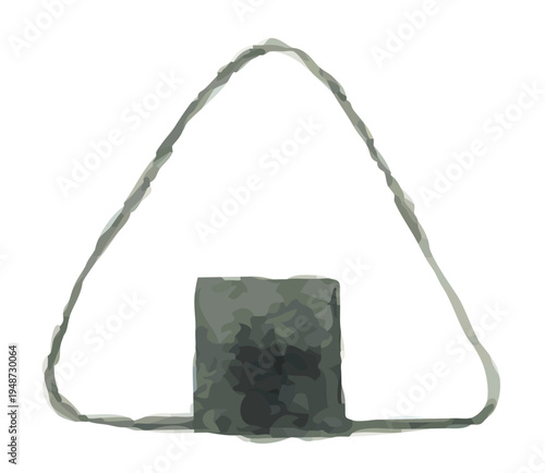 おにぎりのイラスト｜日本食 ご飯 水彩風