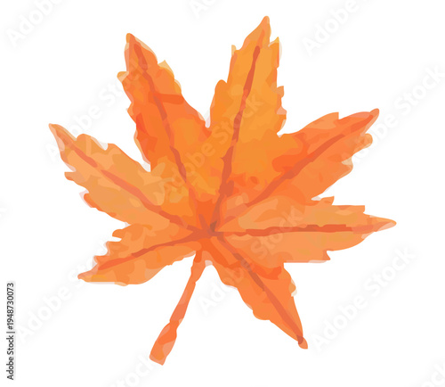 紅葉のイラスト｜もみじ 秋の葉 水彩風