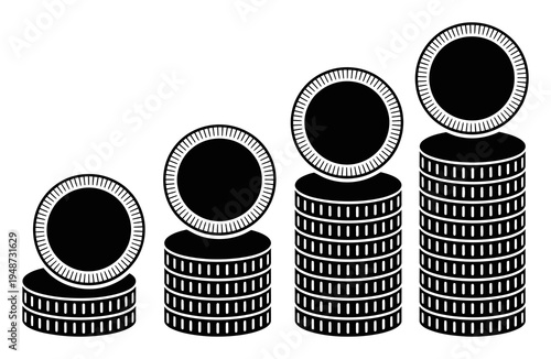 Stacked Coins Illustrating Financial Growth and Investment