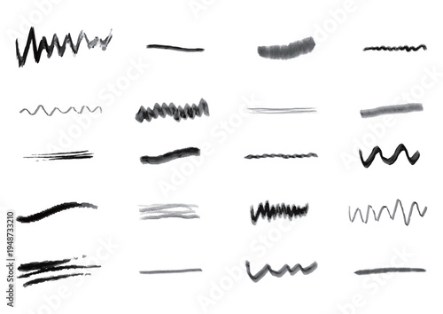 線　墨　黒　セット