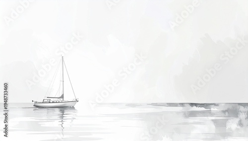 wall, interior, design, room, frame, painting, art, artist, beige, blue, lines, museum, paint, gallery, paintstrokes, watercolor, nautical, boat, ship, water, ocean, horizon, sky