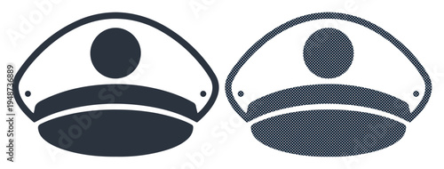 Two stylized hats symbolizing authority and service