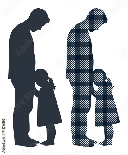 Loving father and daughter sharing a tender moment of connection and support.