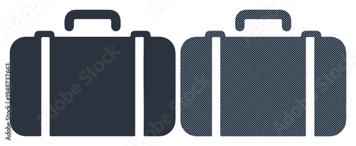Two dark suitcases side by side, ready for travel or business.