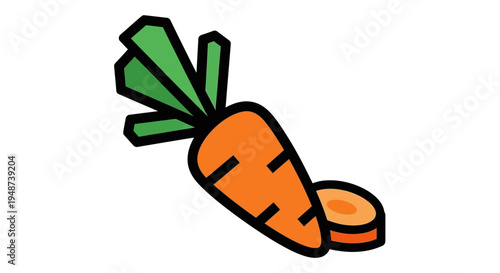 A vibrant red chili pepper with two small slices floating above it, set against a white background.