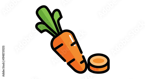 A vibrant red chili pepper with two small slices floating above it, set against a white background.