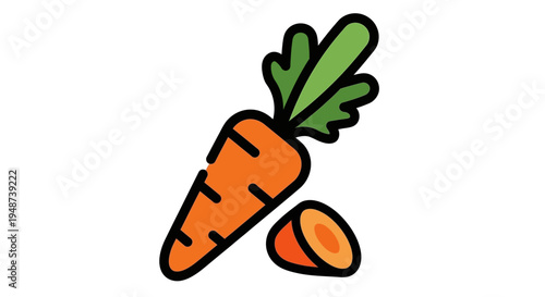 A vibrant red chili pepper with two small slices floating above it, set against a white background.